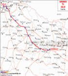 Varanasi to Delhi Route Map