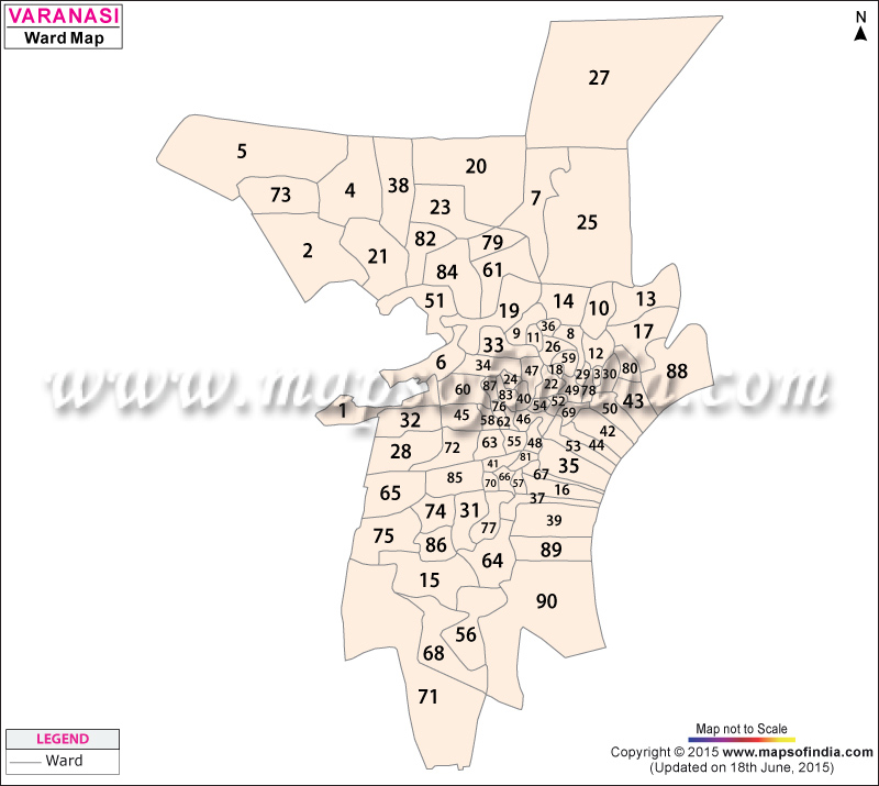 Varanasi Ward Map