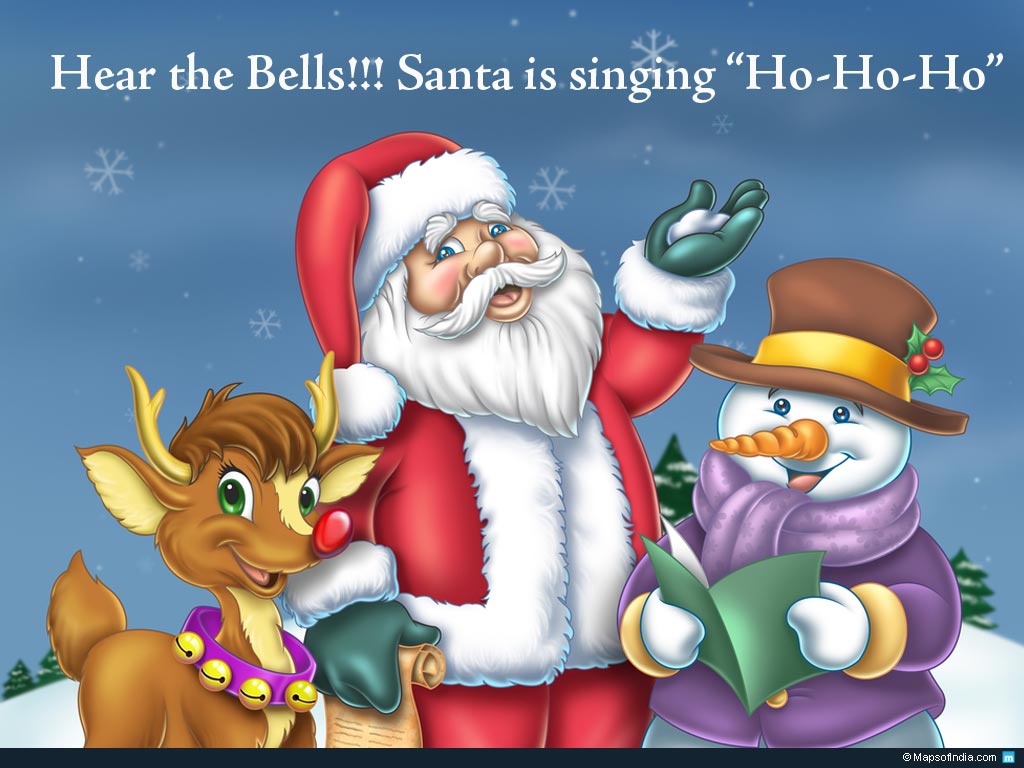 Hear the Bells!!! Santa is singing "Ho-Ho-Ho" 
