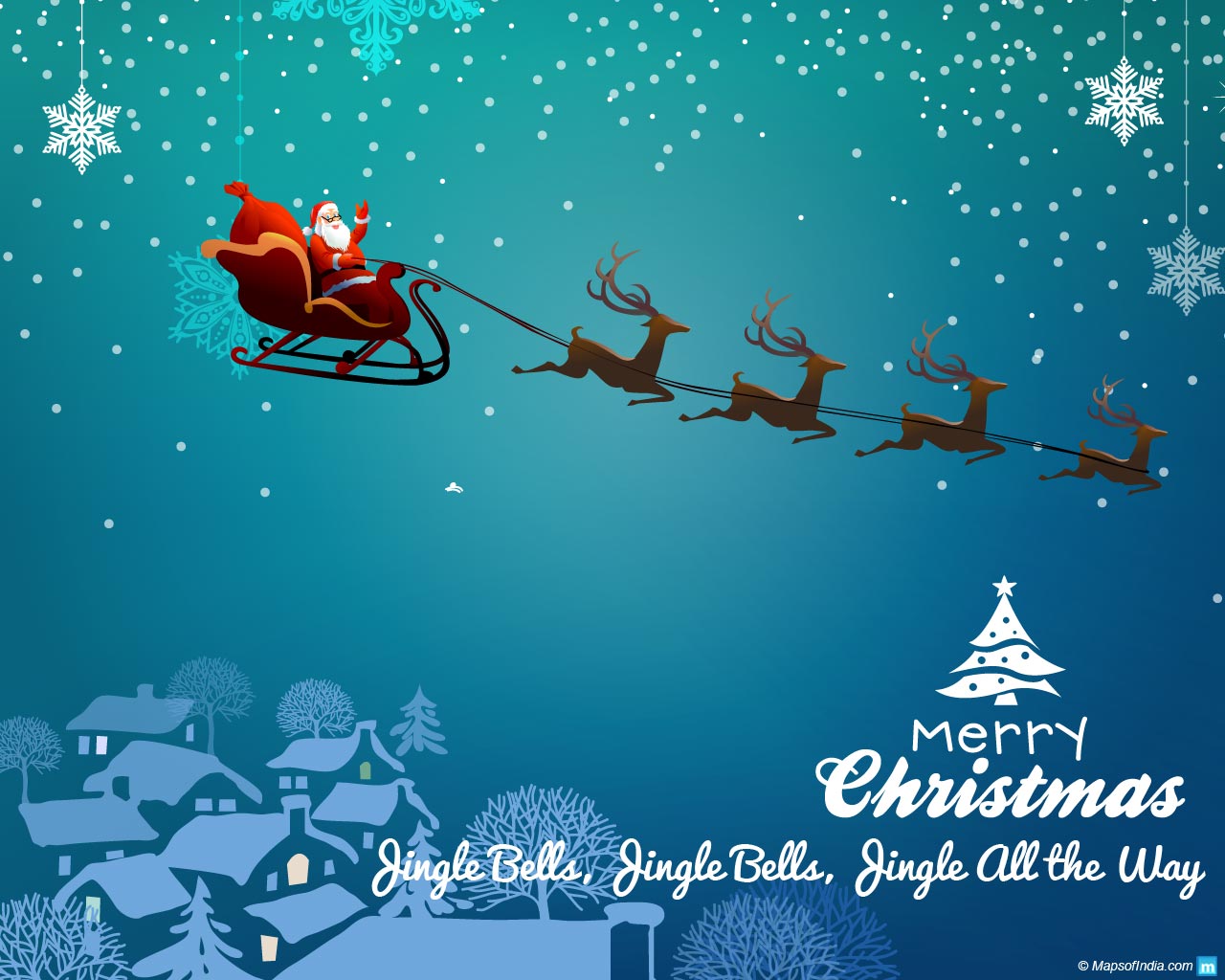 Jingle Bells, Jingle Bells, Jingle All the Way. Merry Christmas