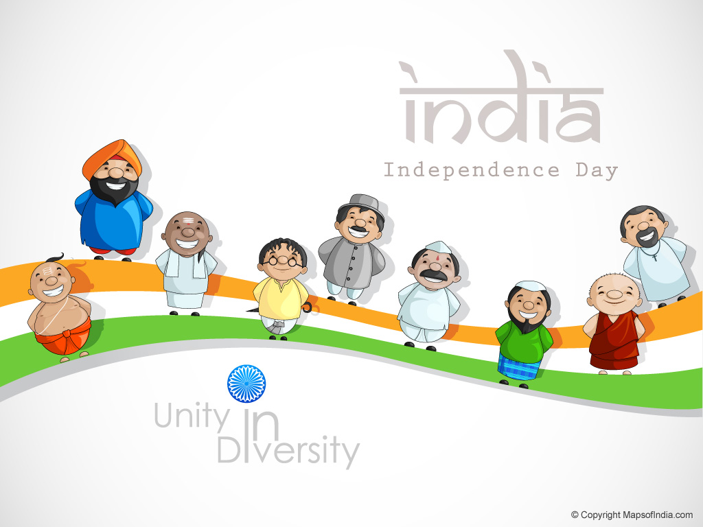 Independence day image showing all types of Indians