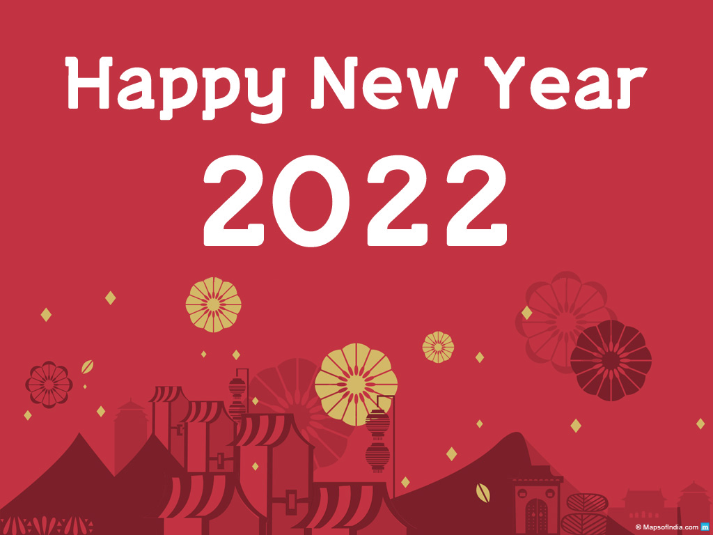 New Year 2022 Greetings Wallpaper