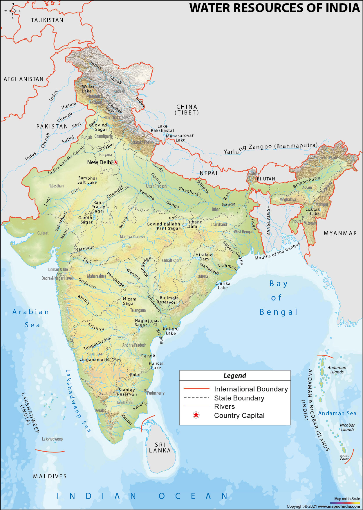 map of india rivers