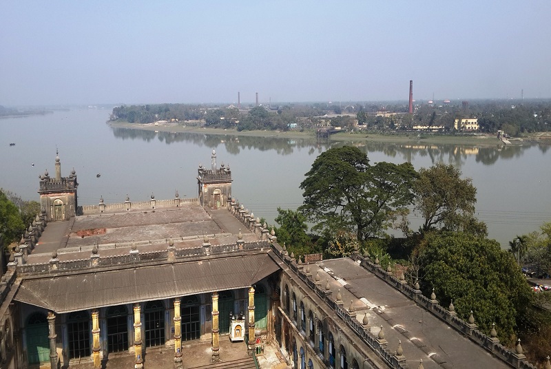 View from the top of clock tower at Hooghly Imambara