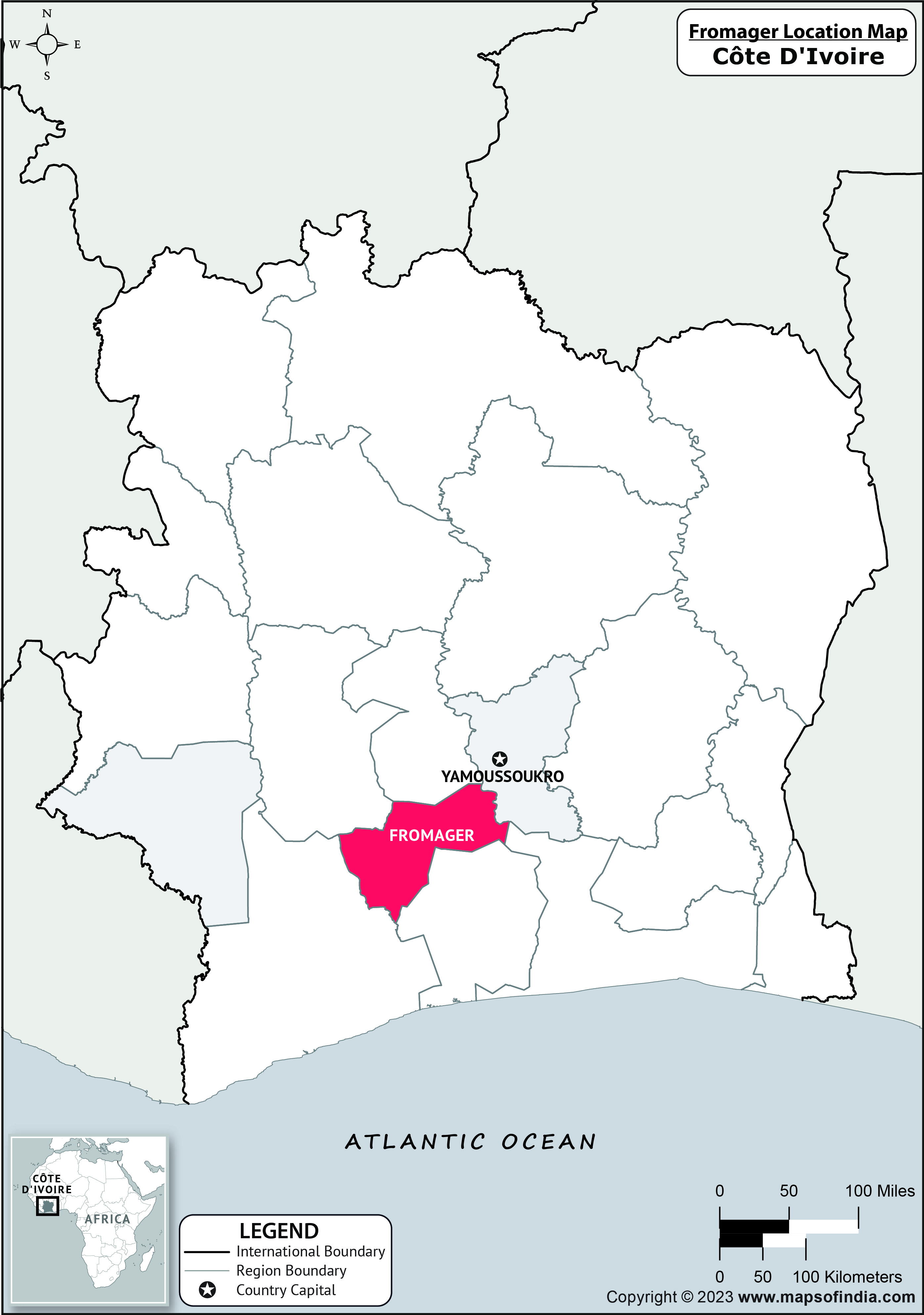 Fromager Location Map