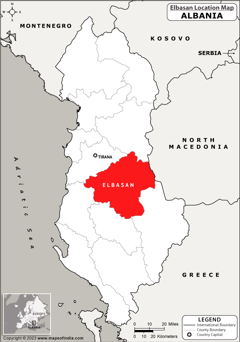 Elbasan Location Map