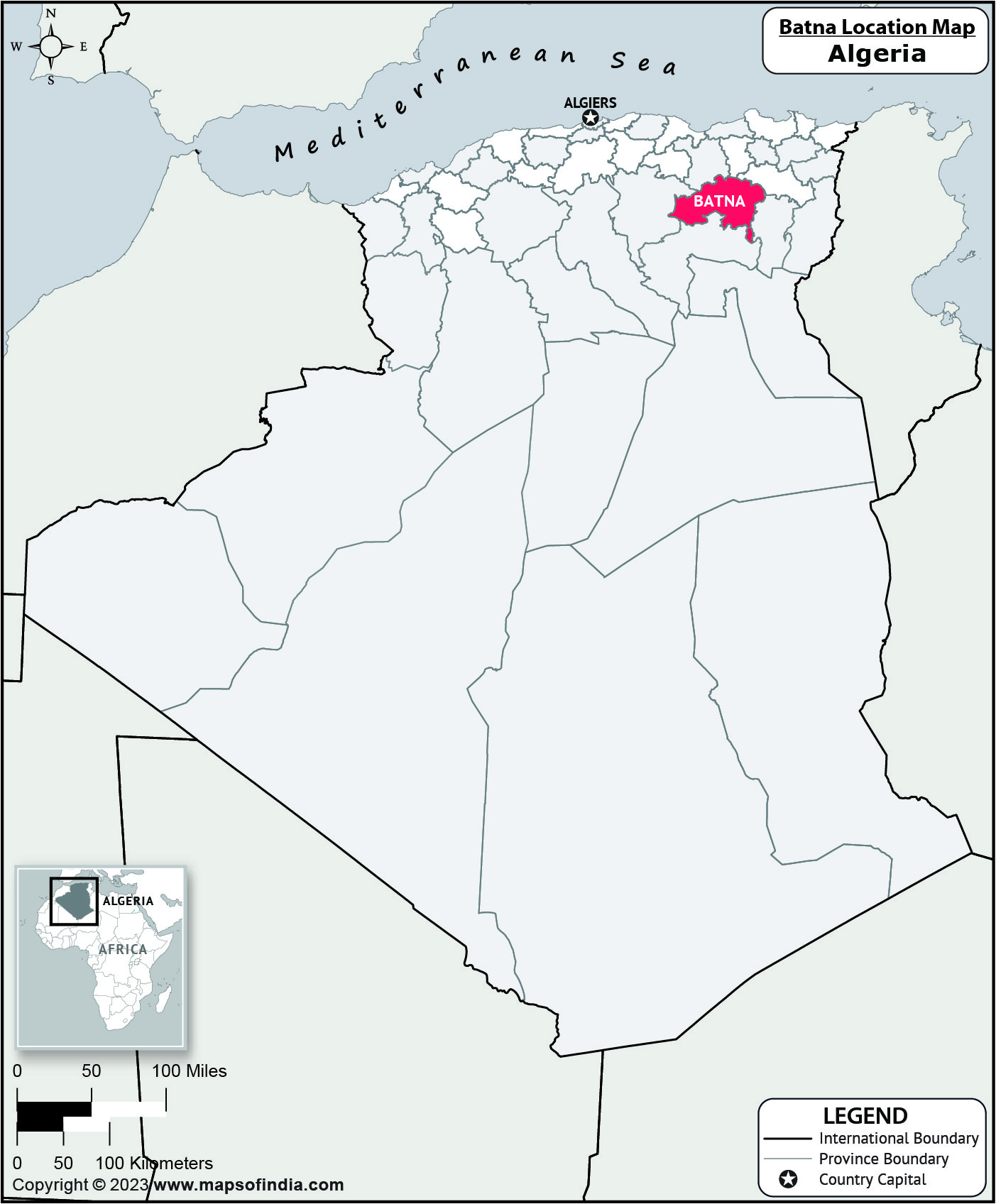 Map of Batna Location Batna Location Map
