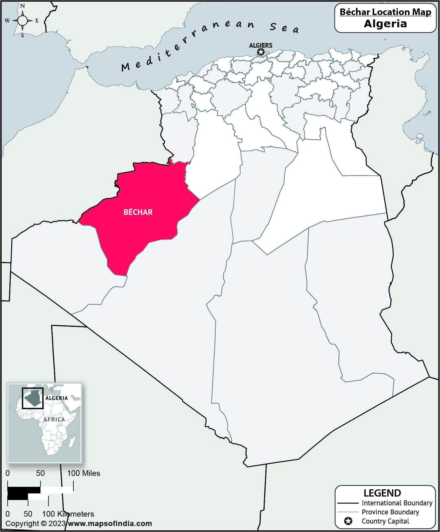Bechar Location Map