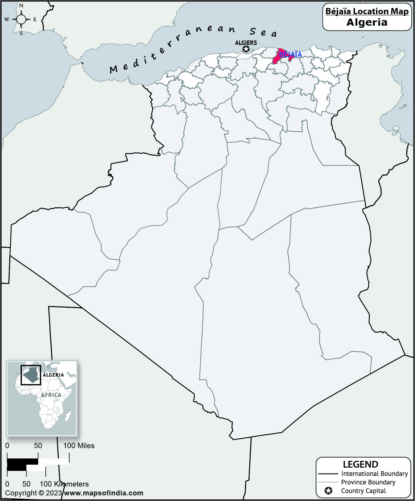 Bejaia Location Map