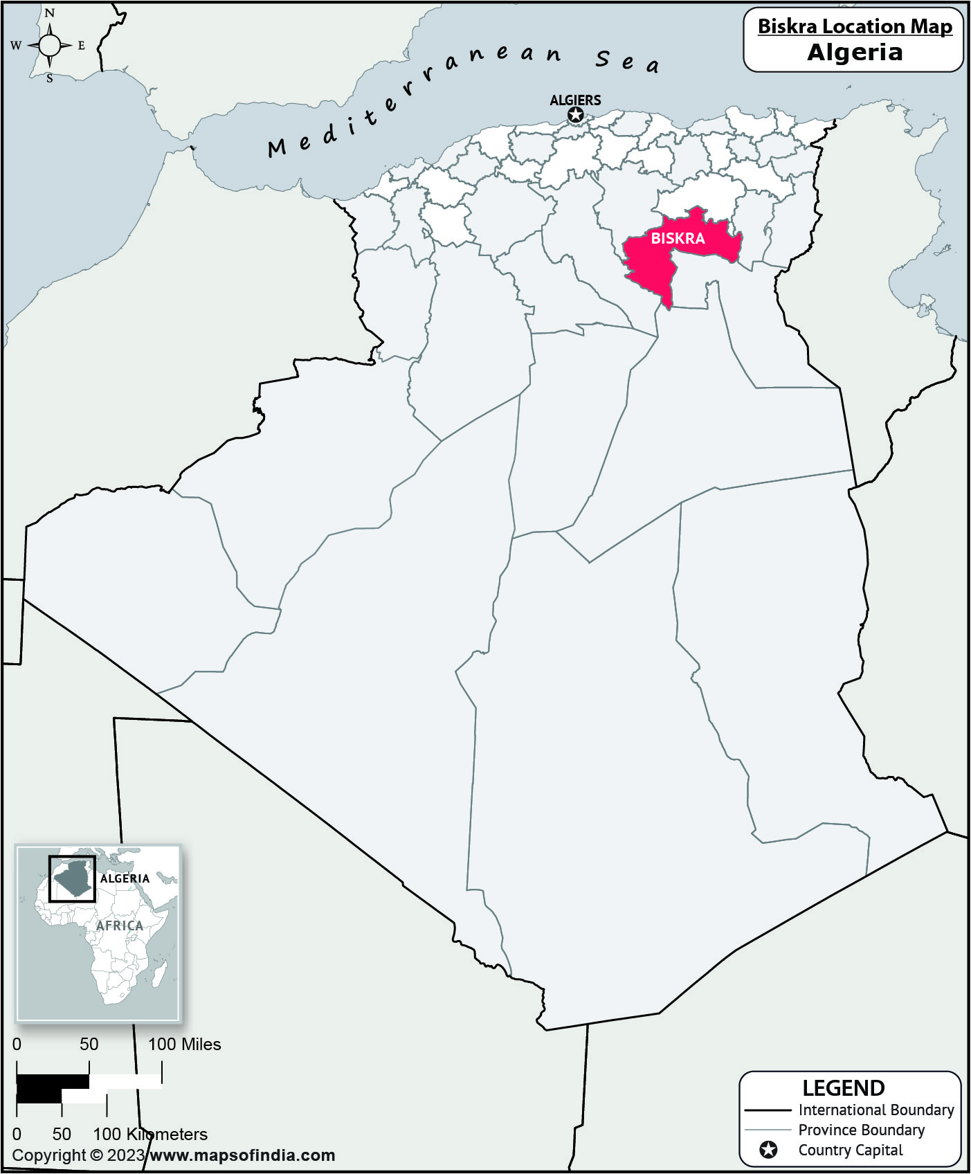 Biskra Location Map