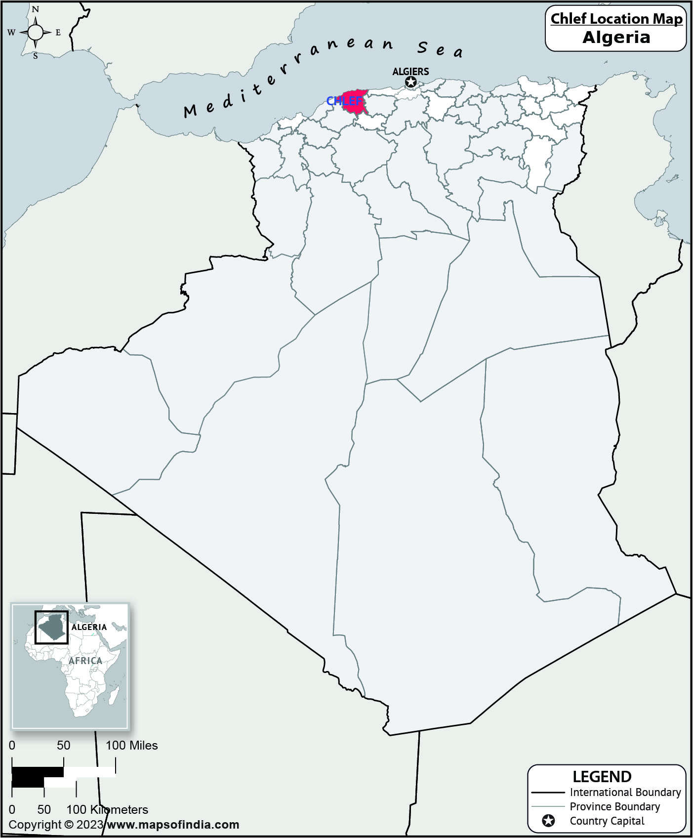 Chlef Location Map