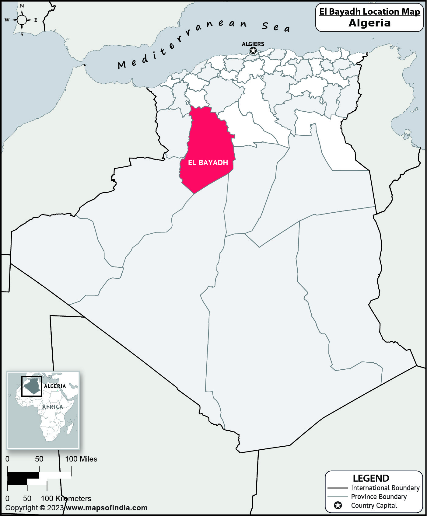 El Bayadh Location Map