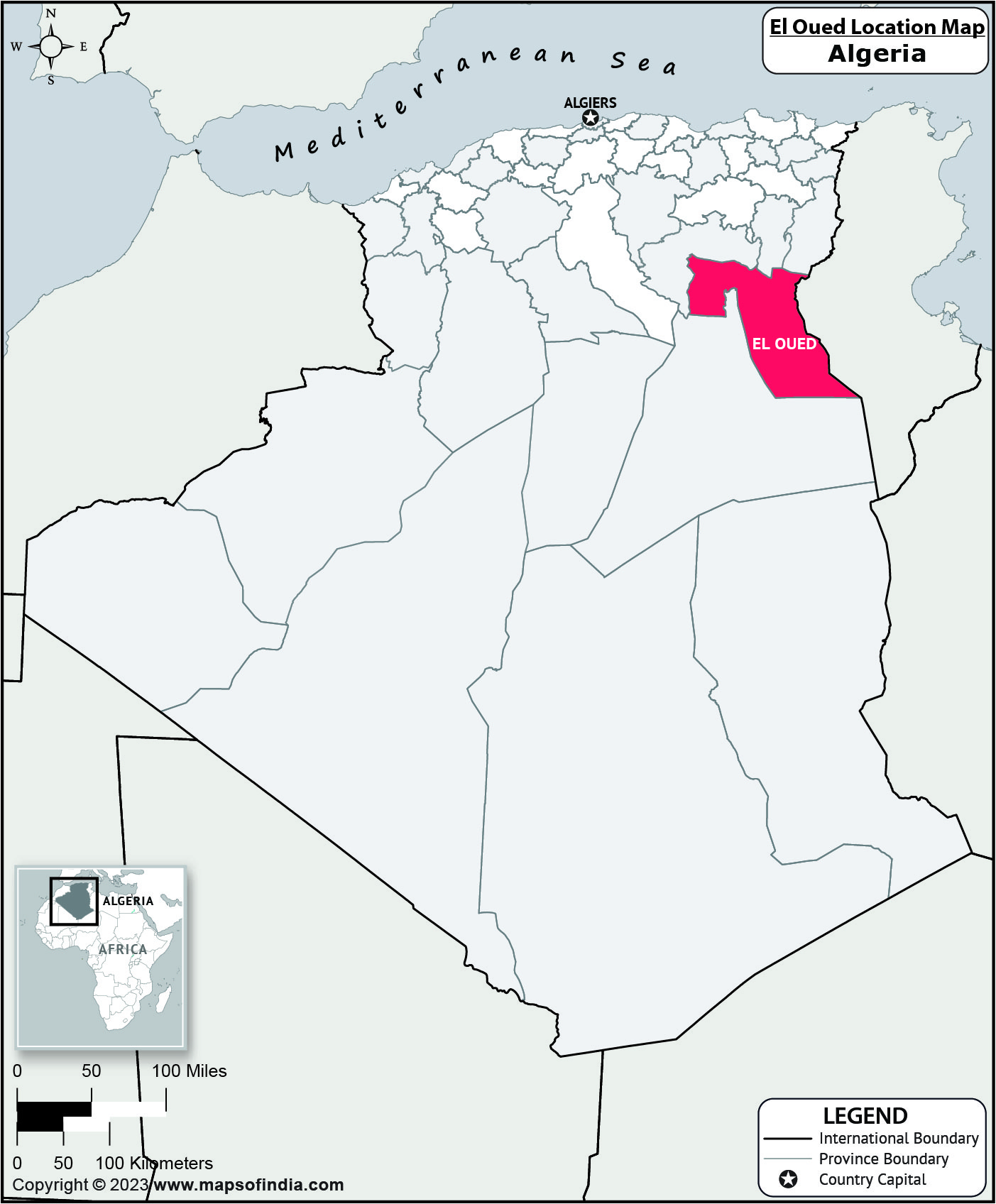 El Oued Location Map