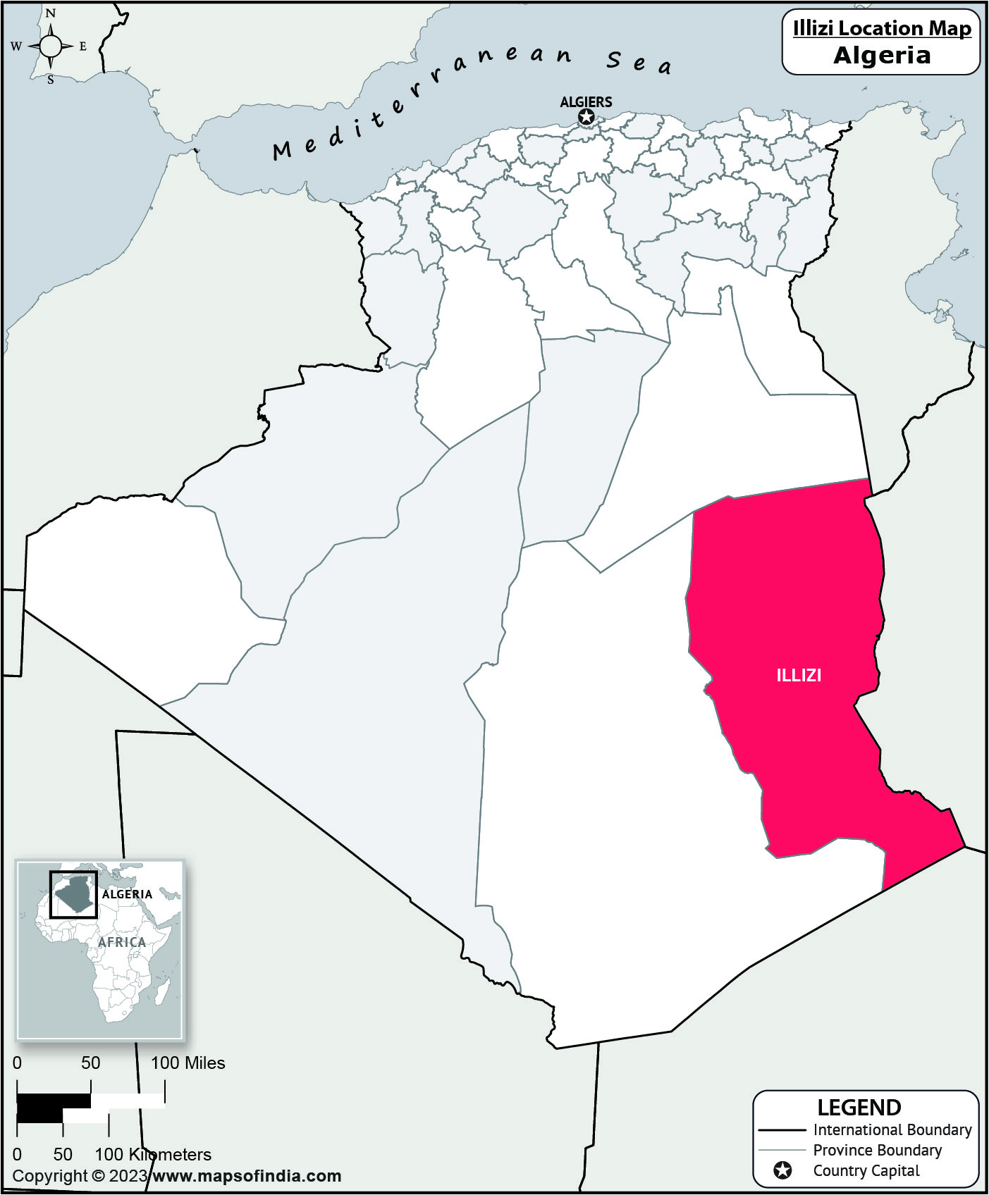 Illizi Location Map