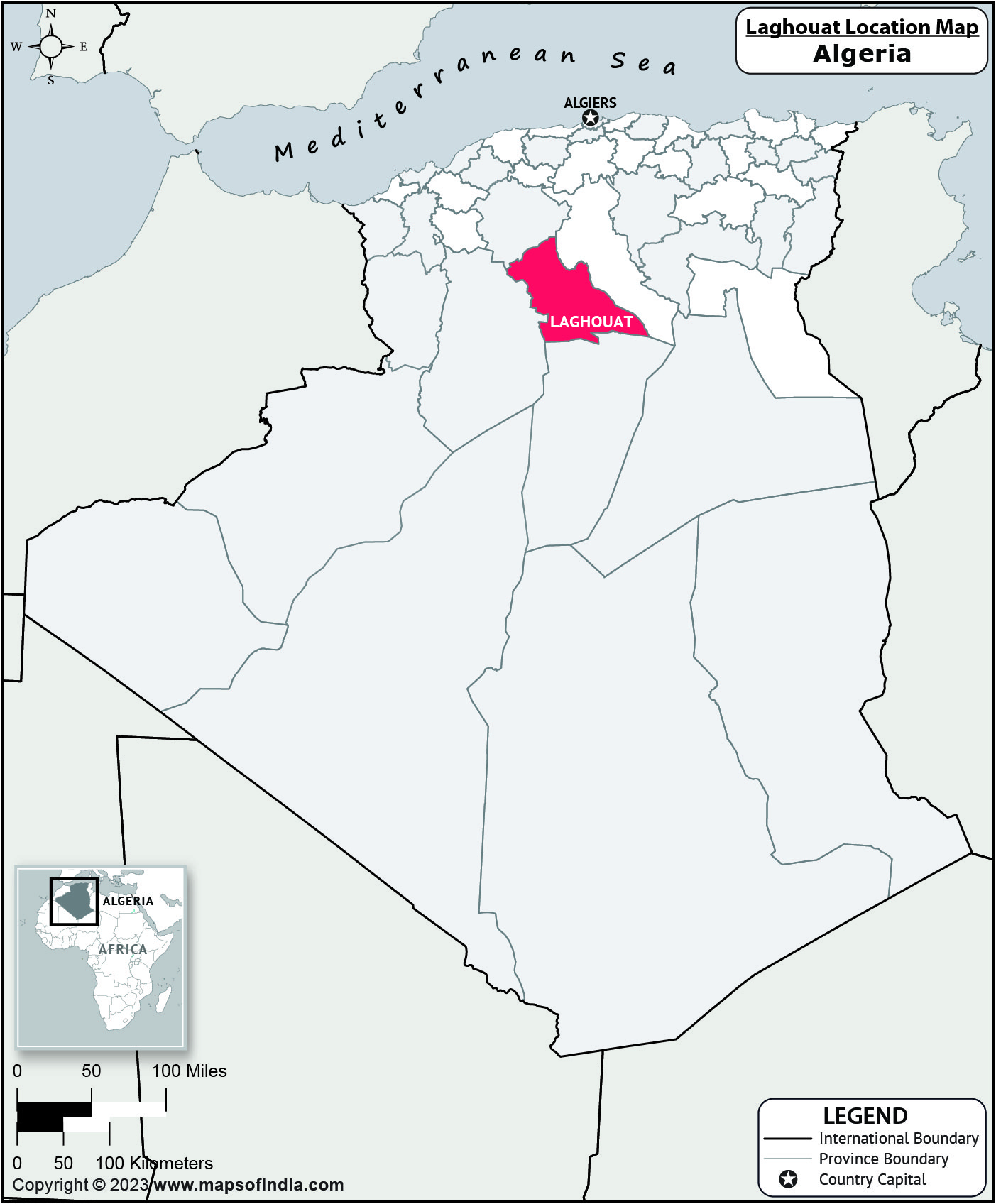 Laghouat Location Map
