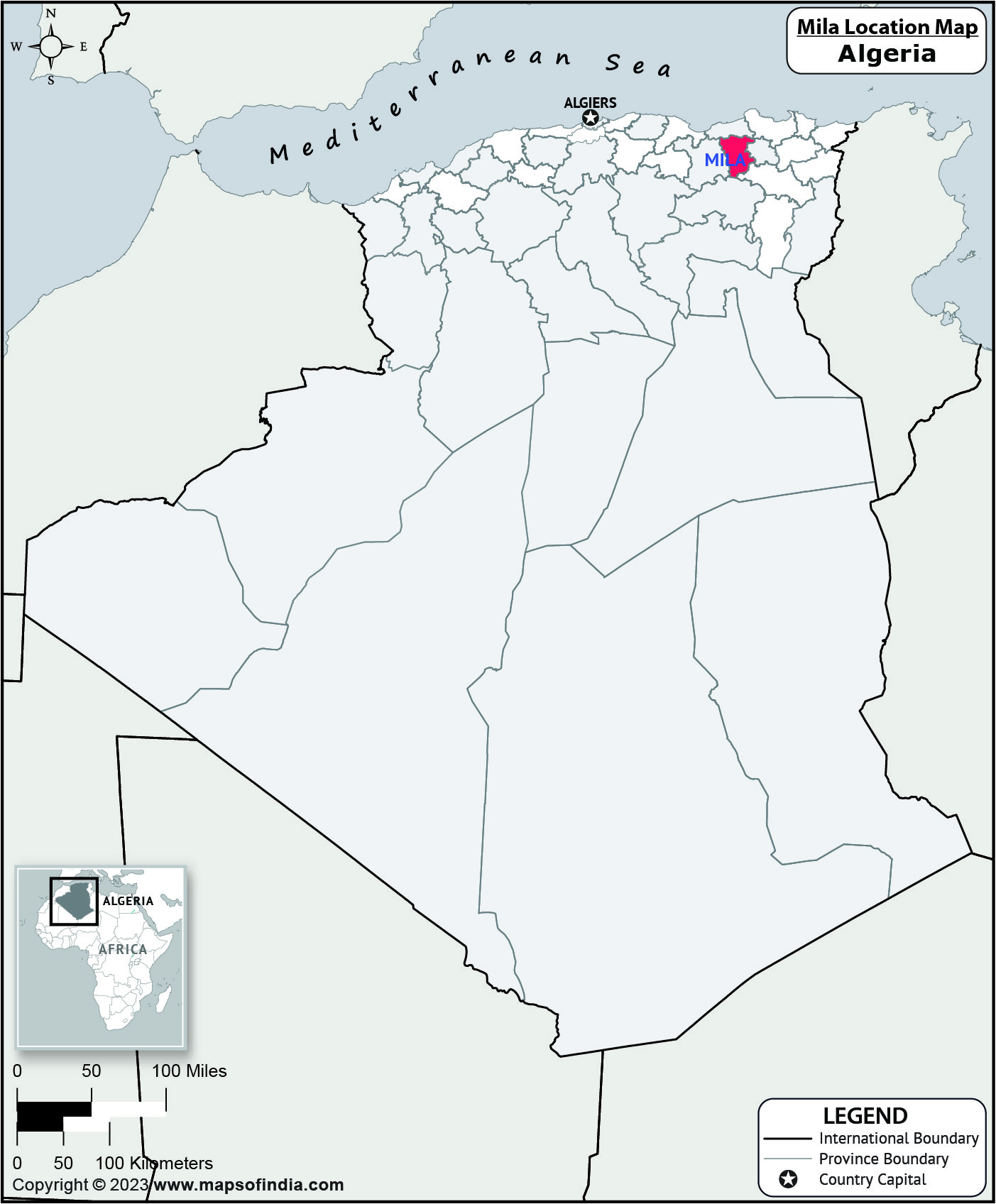 Mila Location Map