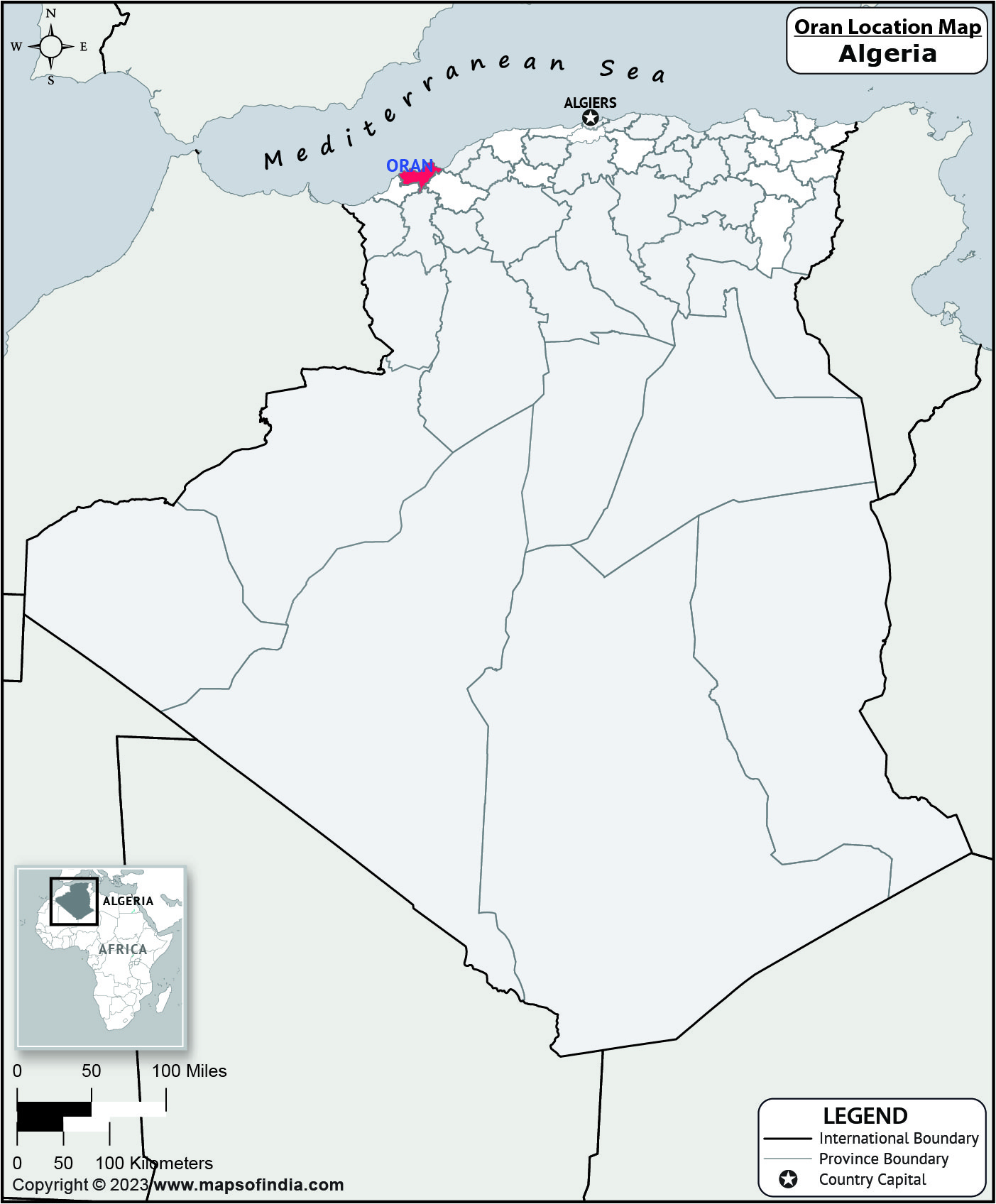 Oran Location Map