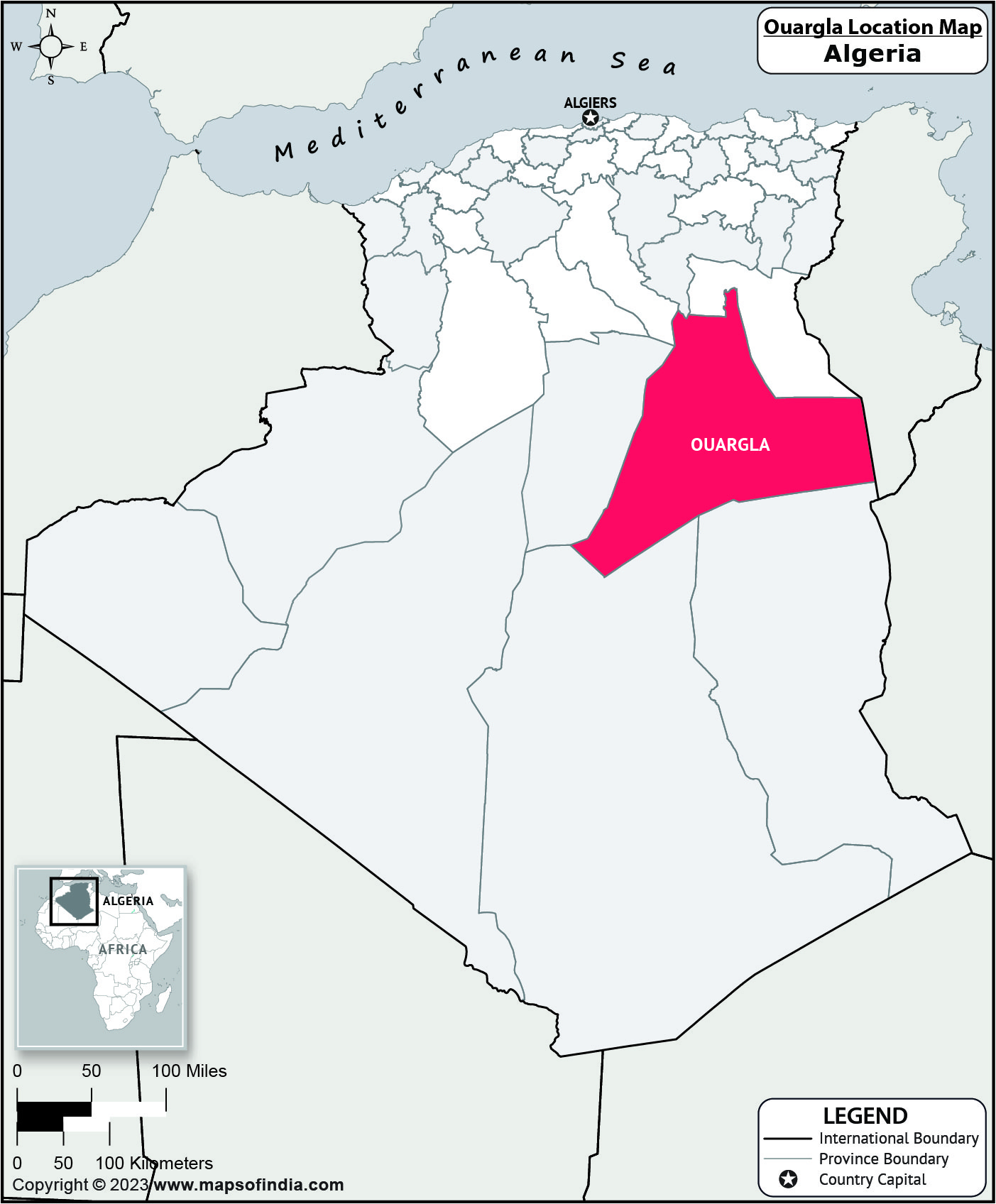 Ouargla Location Map