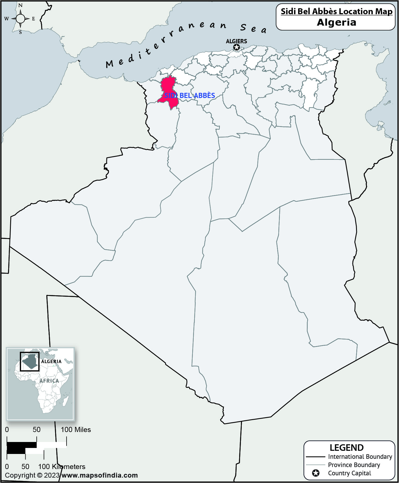 Map of Sidi Bel Abbes Location Sidi Bel Abbes Location Map