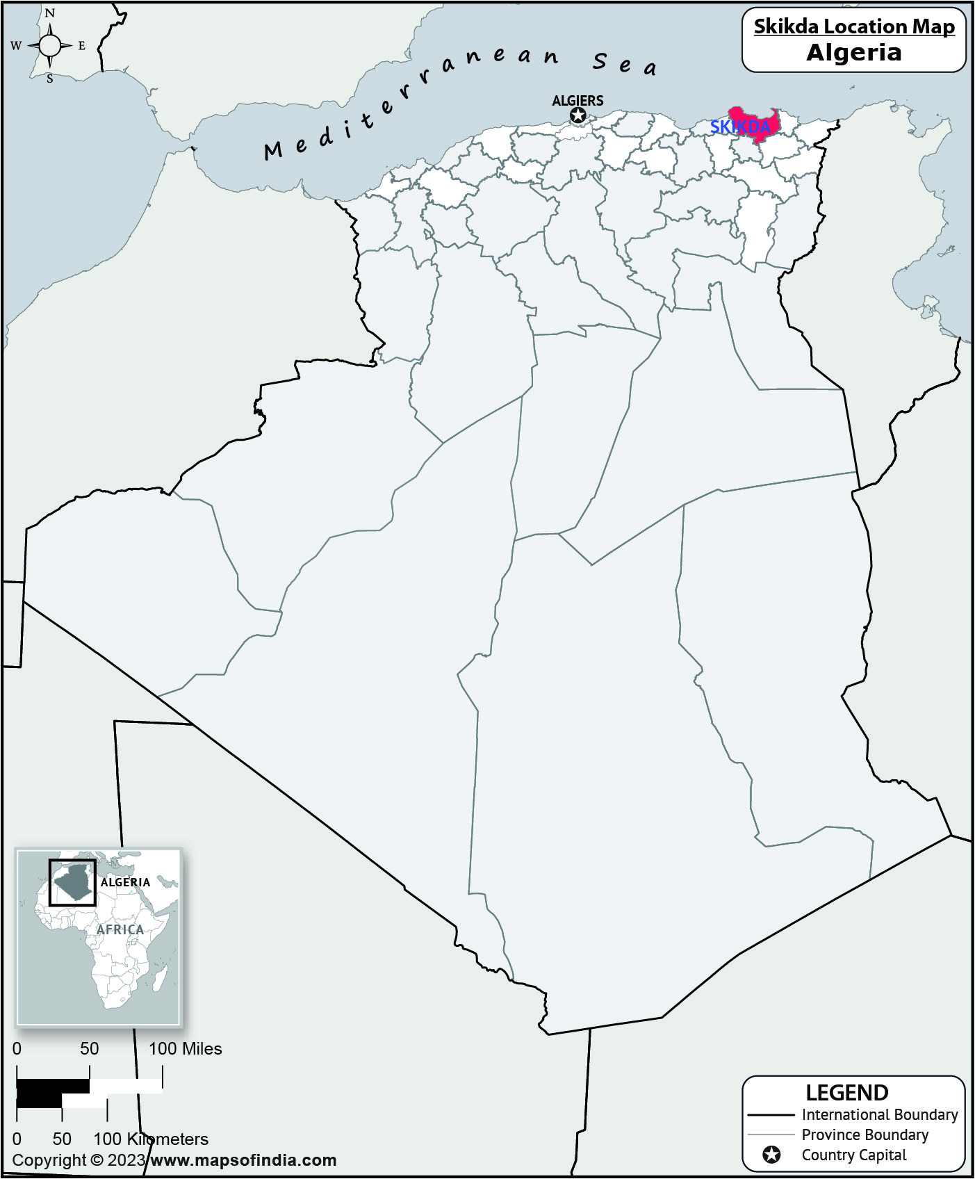 Skikda Location Map