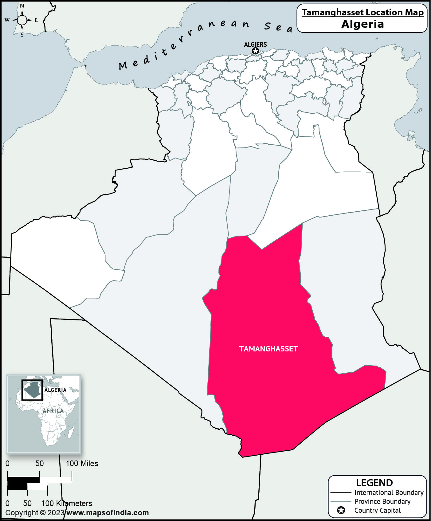 Tamanghasset Location Map