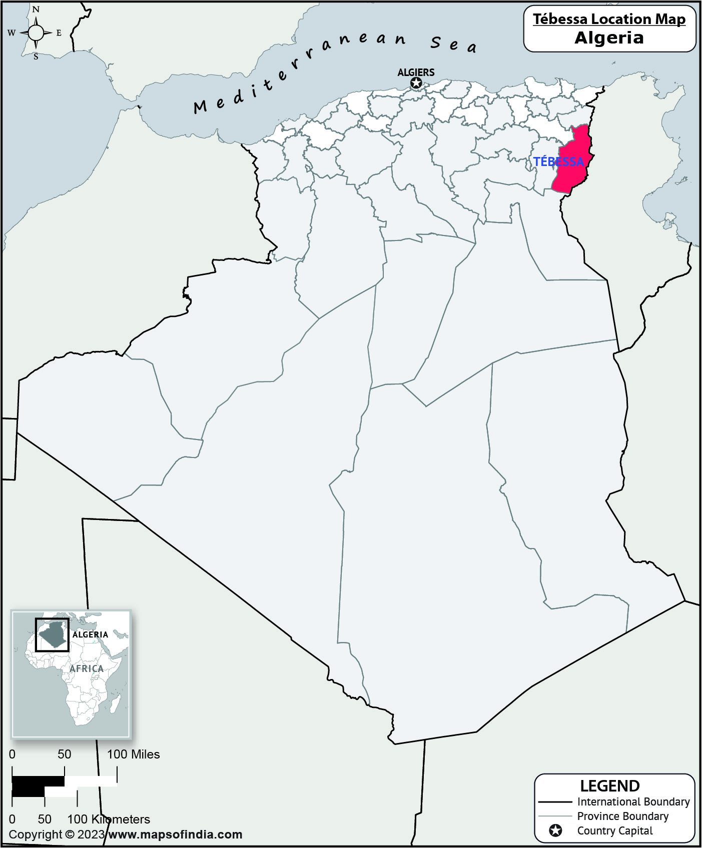 Tebessa Location Map