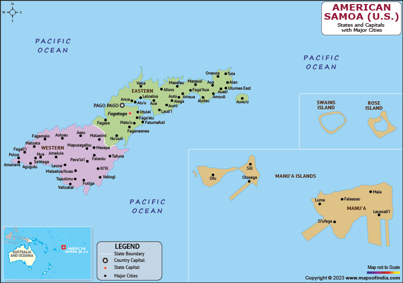 American Samoa Map HD Political Map Of American Samoa To Free Download