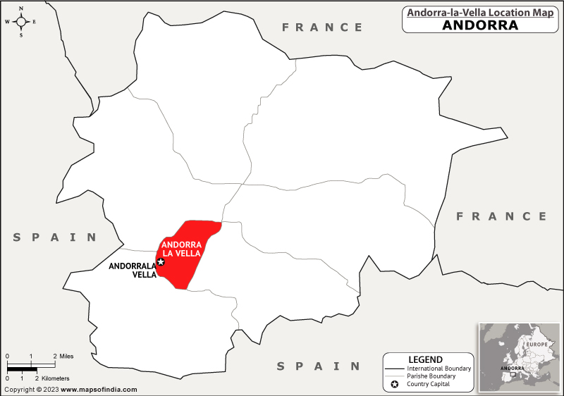 Andorra La Vella Location Map