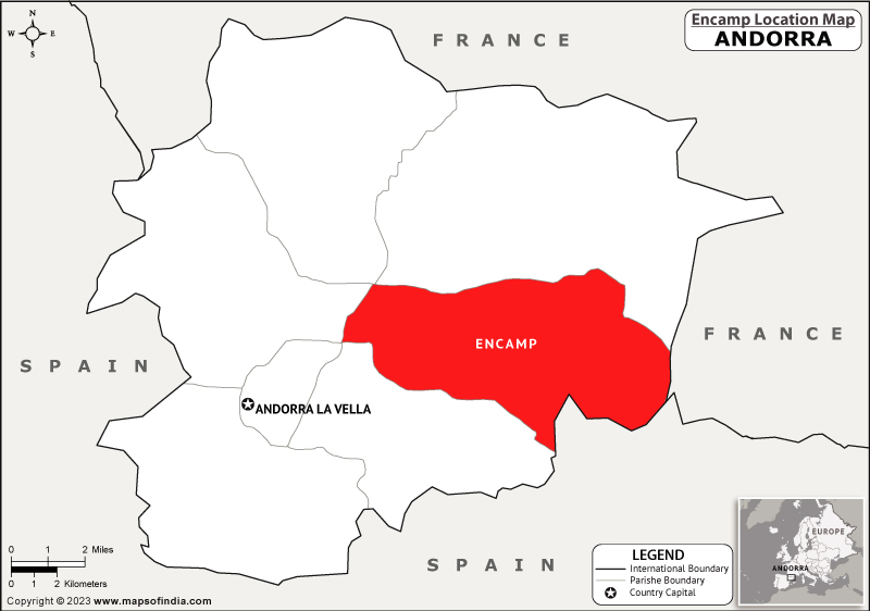 Encamp Location Map