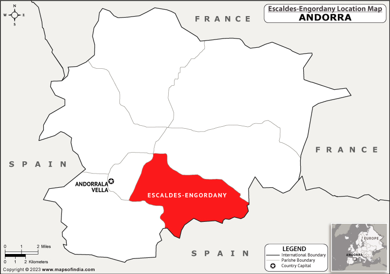 Escaldes Engordany Location Map