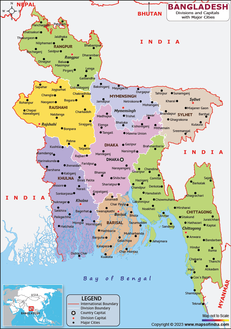Bangladesh Map Hd Political Map Of Bangladesh