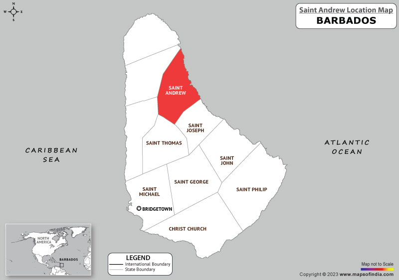 Map of Saint Andrew Location saint-andrew Location Map