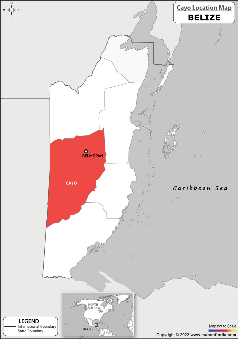 cayo Location Map