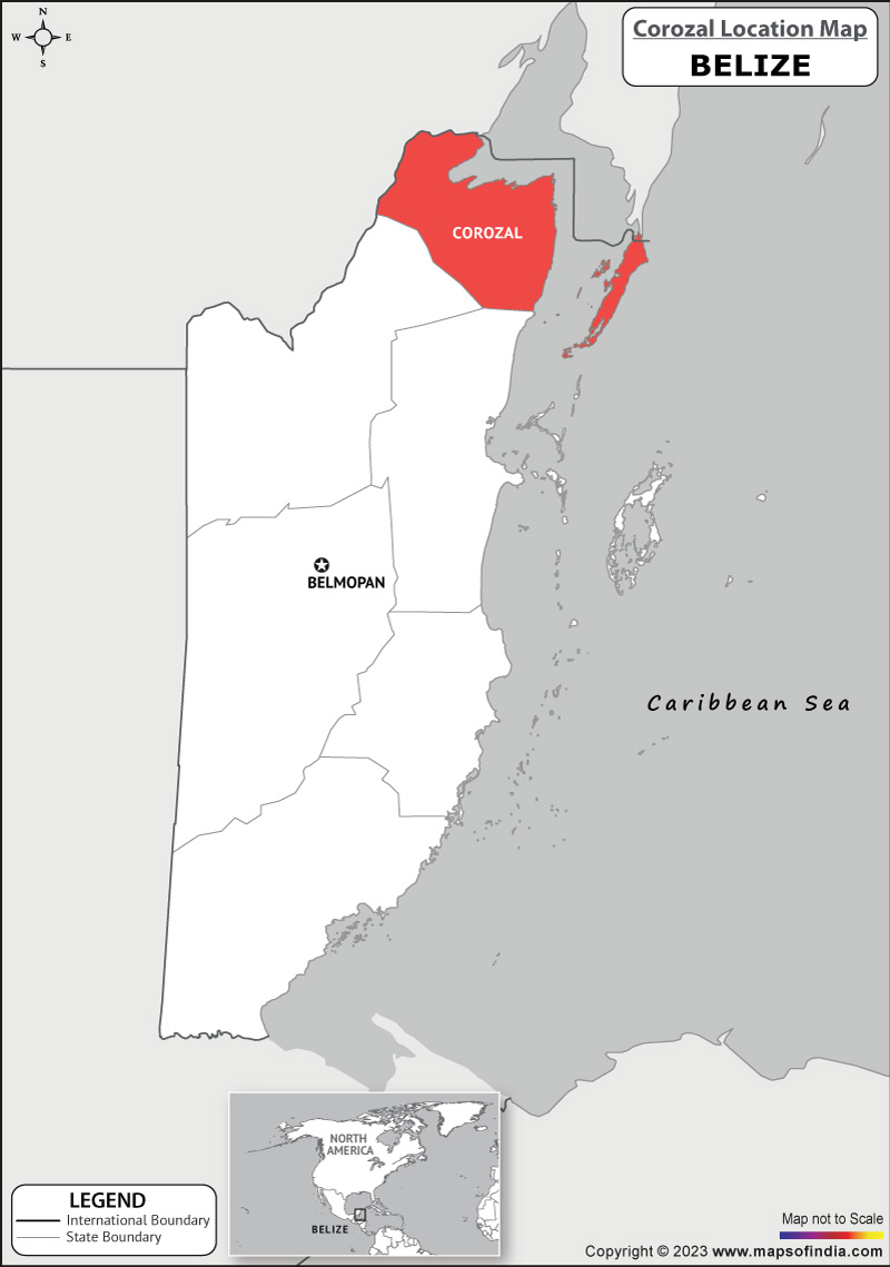 corozal Location Map