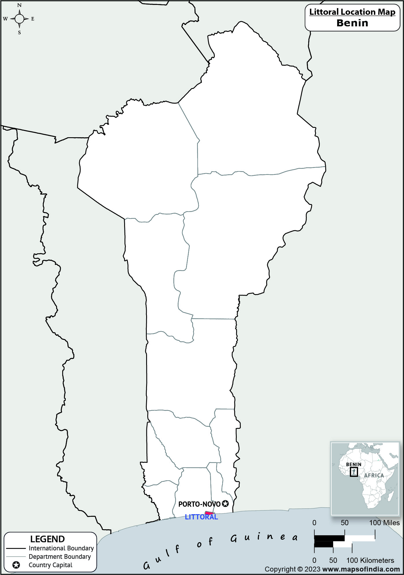 Littoral Location Map