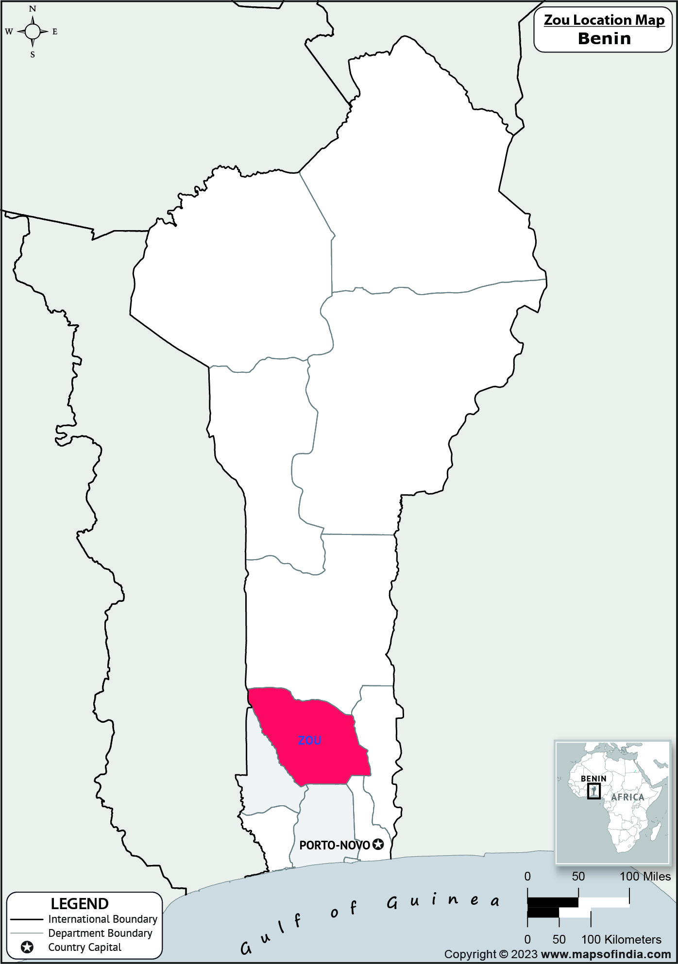 Map of Zou Location Zou Location Map