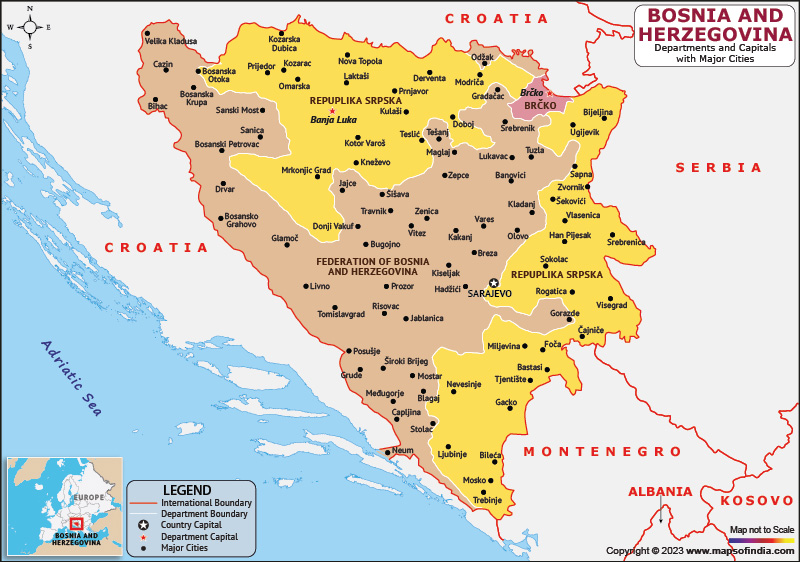 Map Of Bosnia And Surrounding Countries Map Of Bosnia And Surrounding Countries