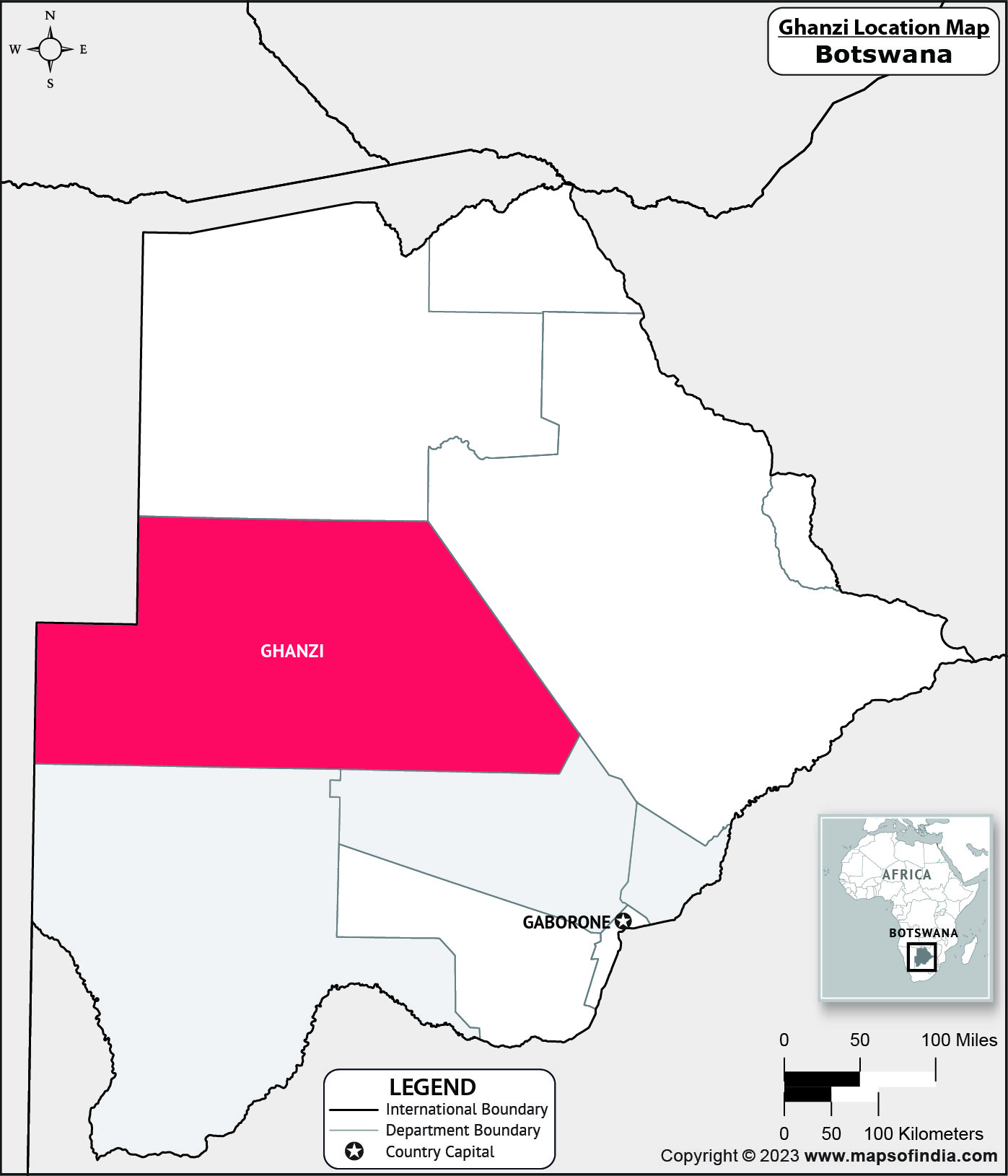 Ghanzi Location Map