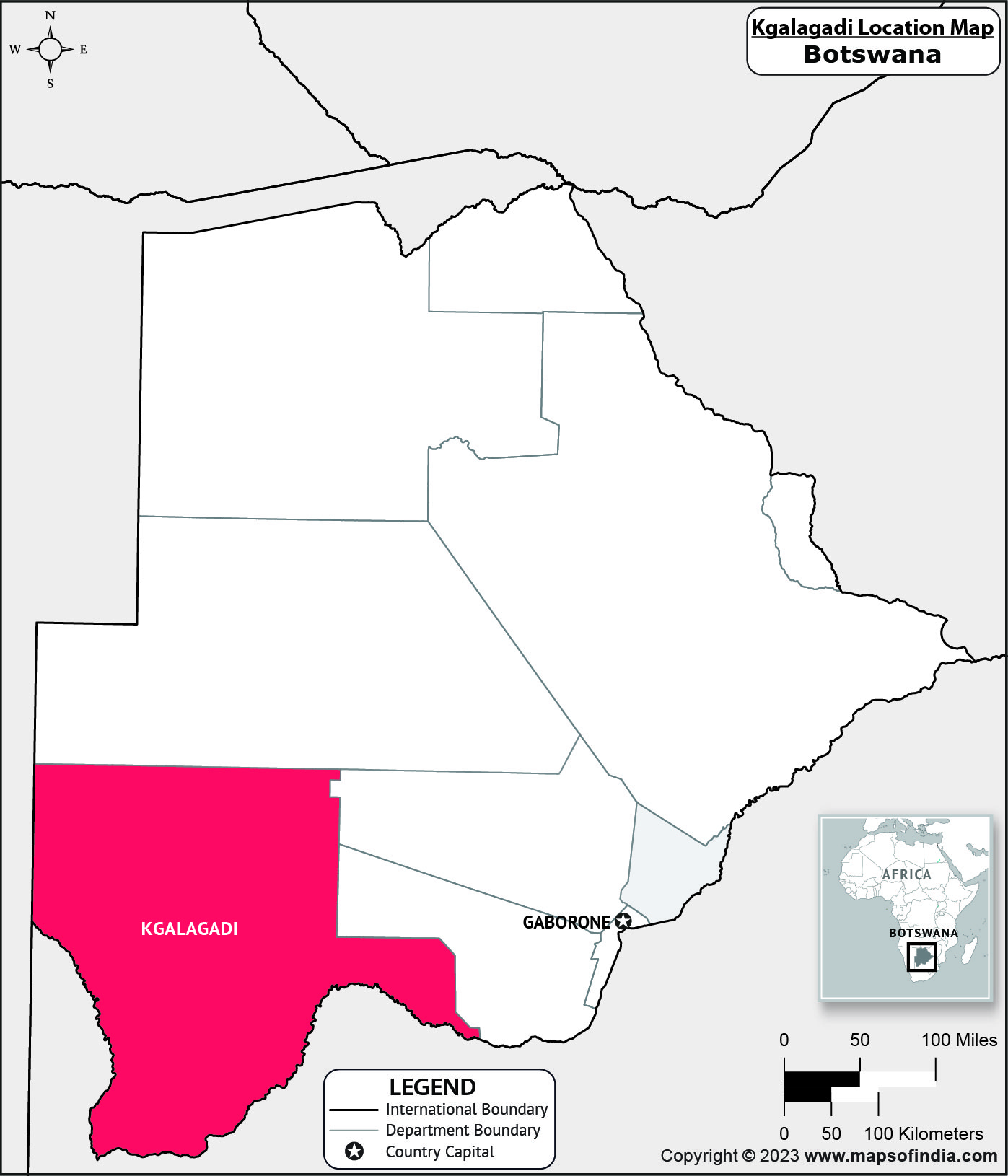 Kgalagadi Location Map