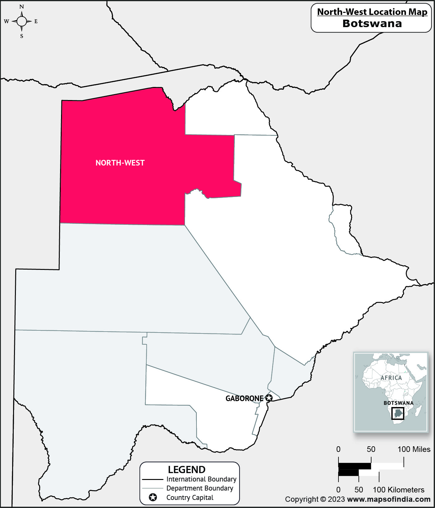 North West Location Map