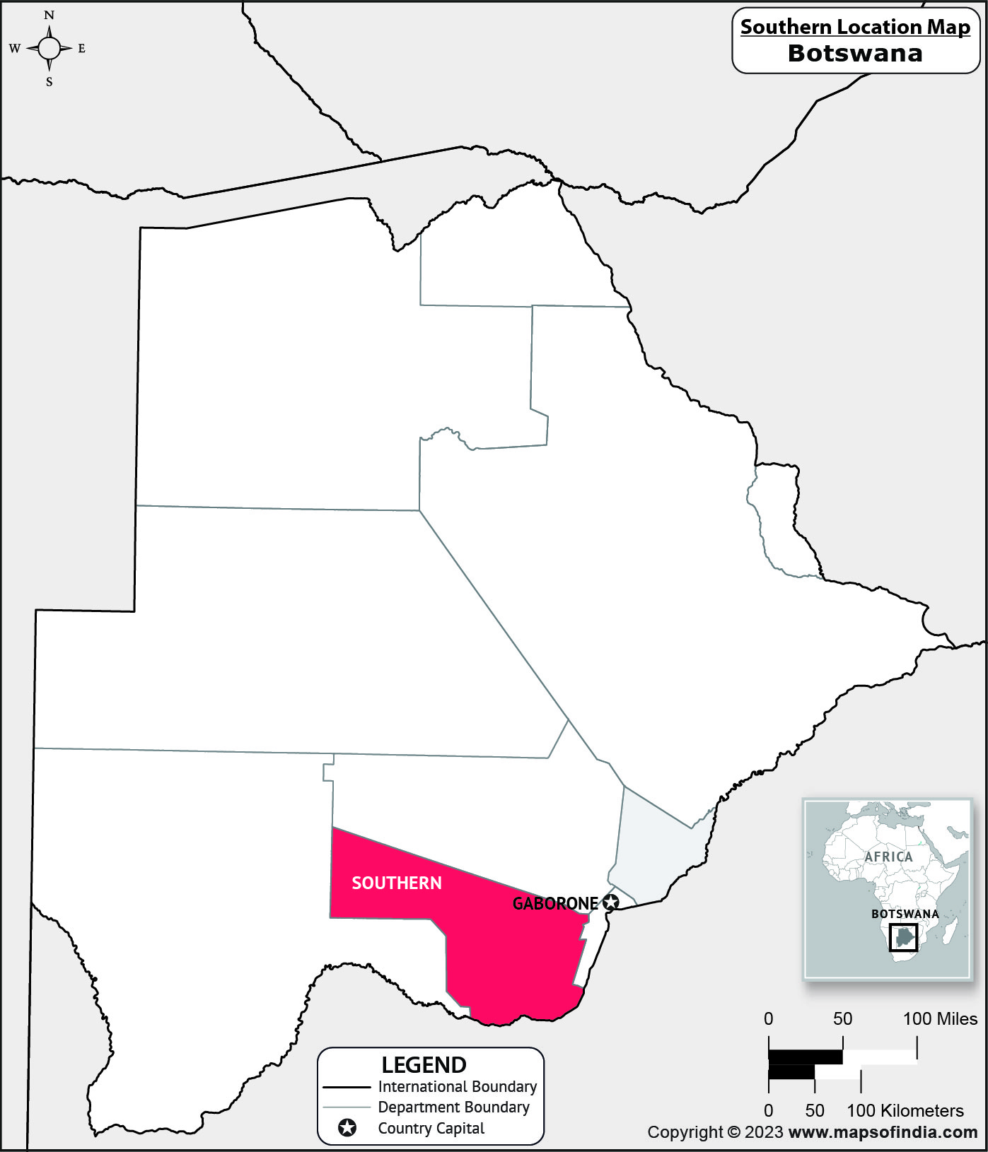 Southern Location Map