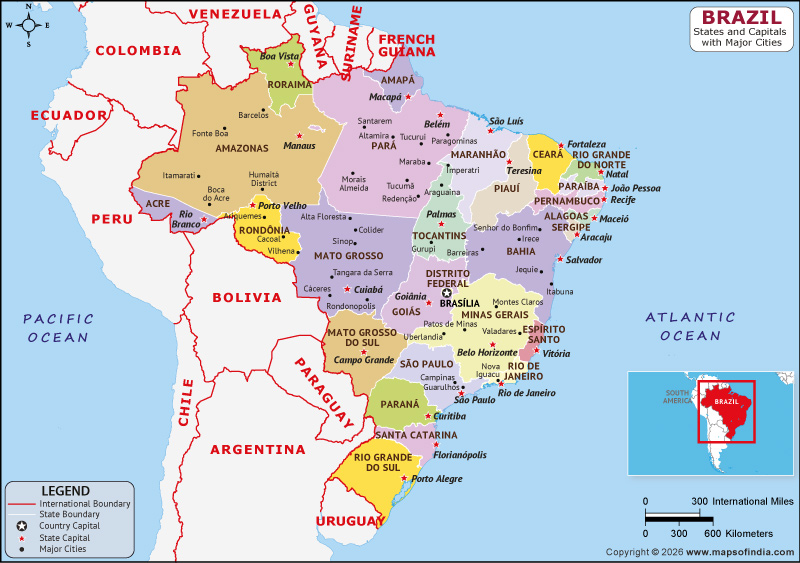 Brazil Map State Boundaries Brazil Map State Vector Images Brazil Map State Boundaries Brazil Map State Vector Images
