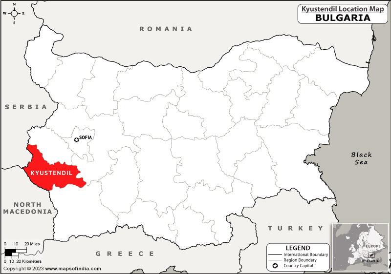 Kyustendil Location Map