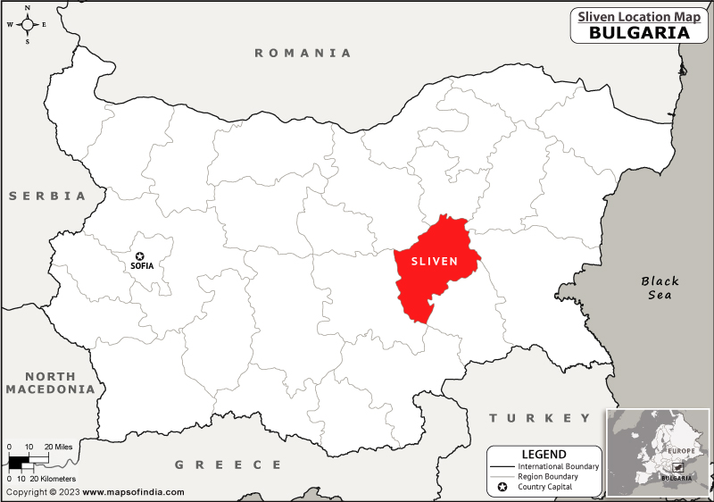 Sliven Location Map