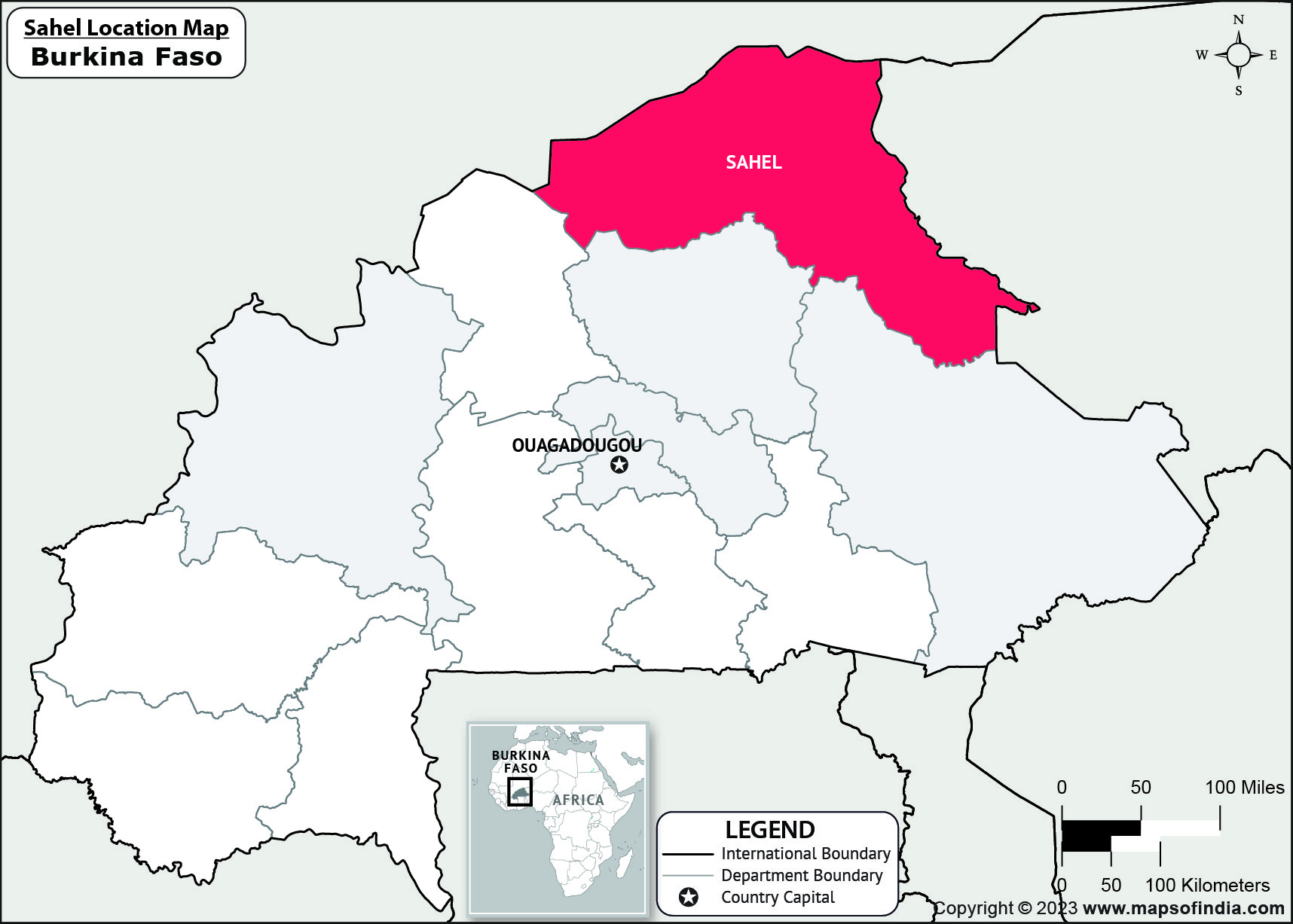Sahel Location Map