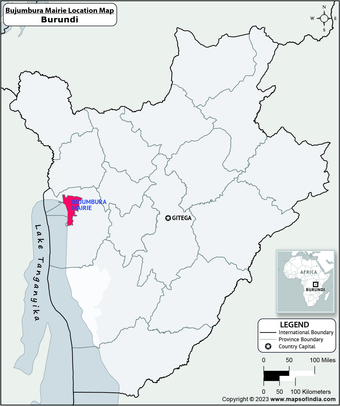 Bujumbura Mairie Location Map