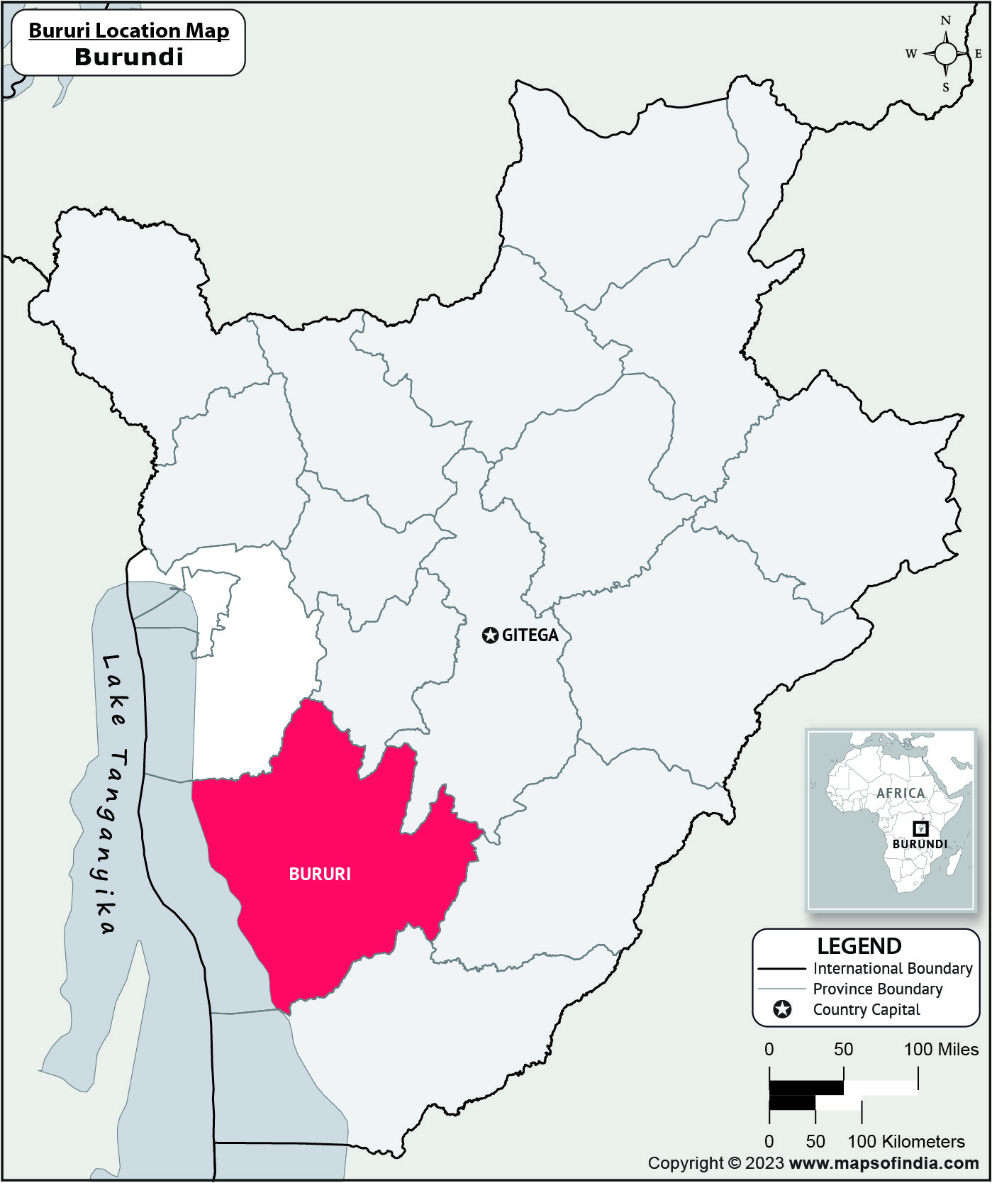 Bururi Location Map