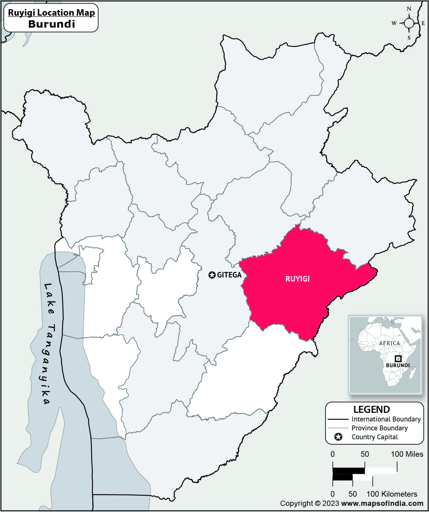 Ruyigi Location Map