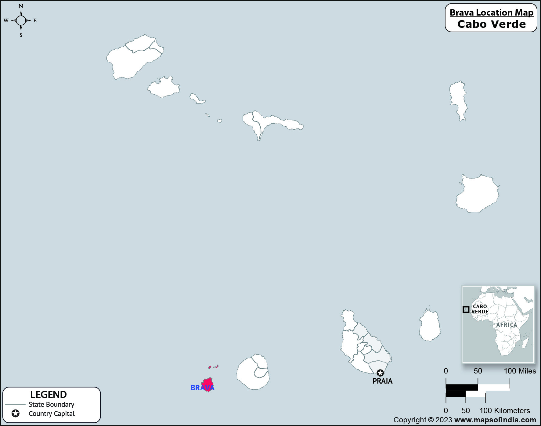 Brava Location Map