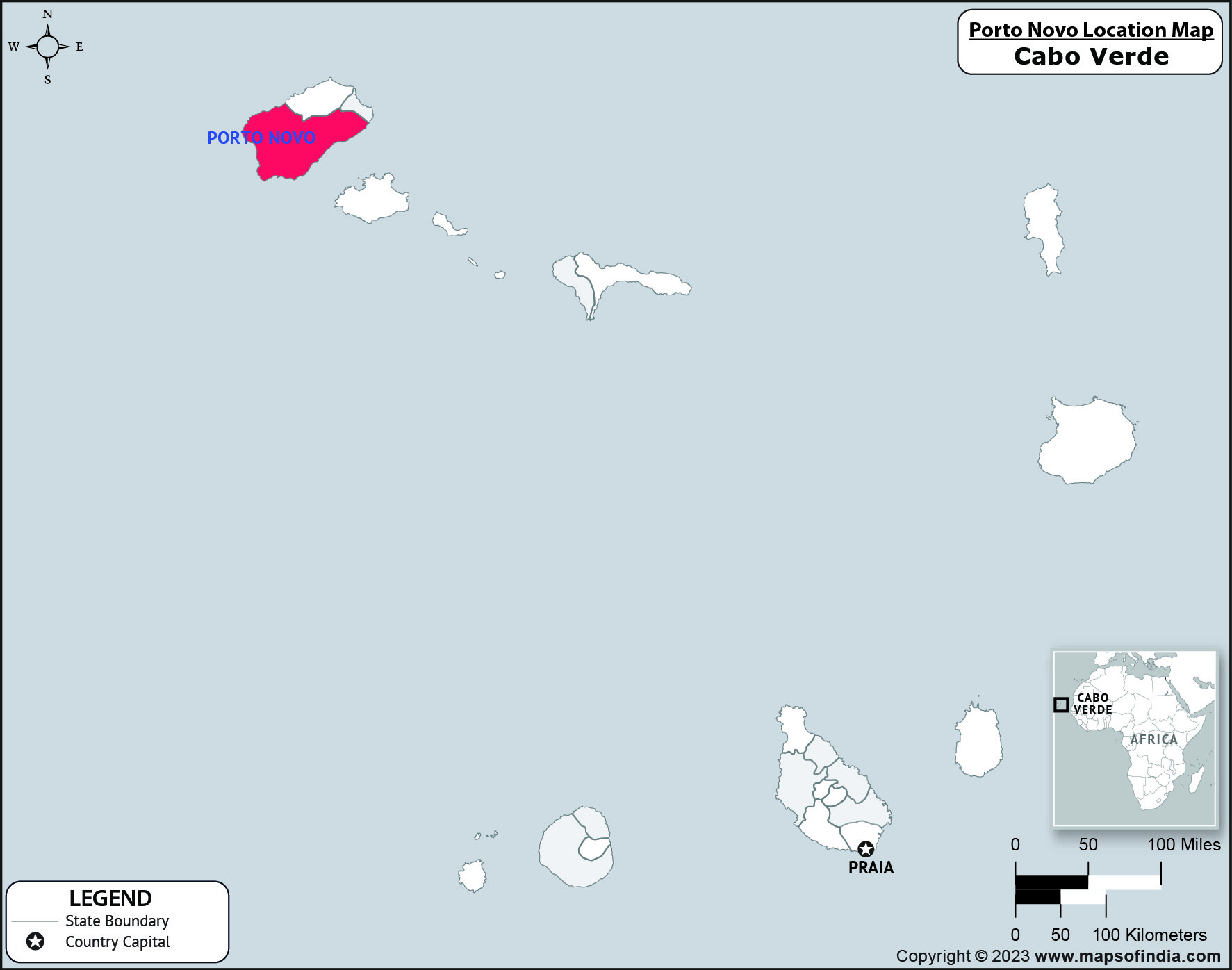 Porto Novo Location Map